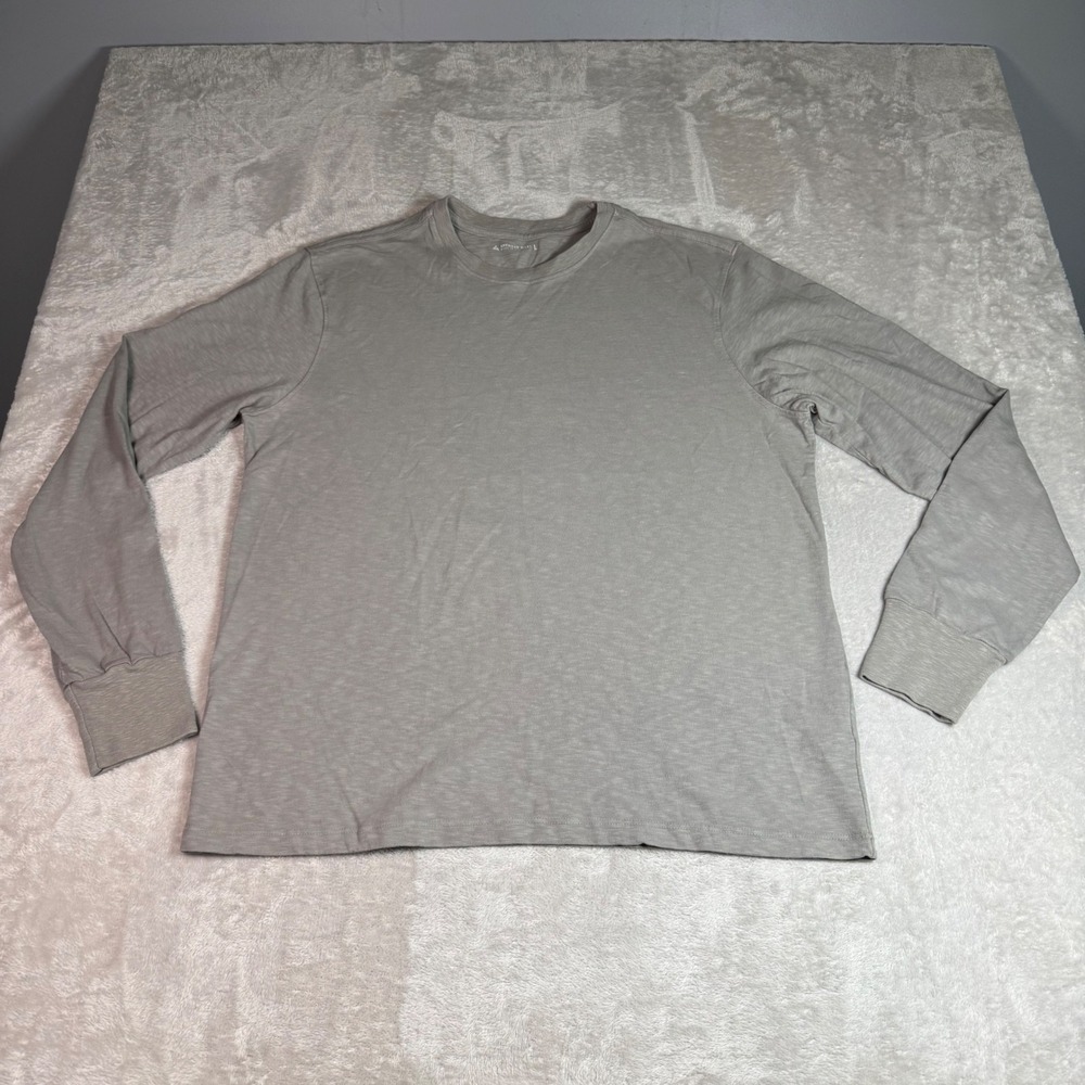 NWOT American Giant Mens Long Sleeve Crew Neck T-Shirt L Gray Made in USA